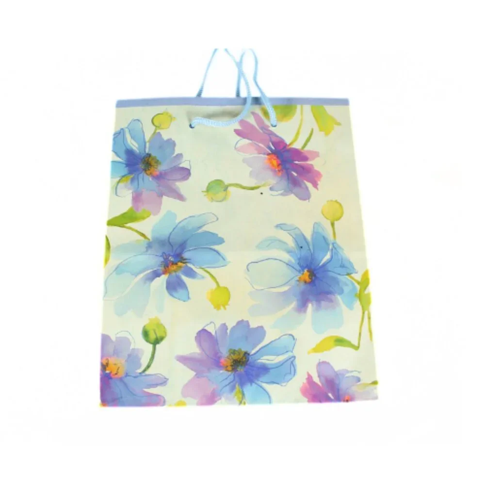 Vintage 1990s Hallmark Floral Gift Bags Set of 2 Crafting Scrapbooking